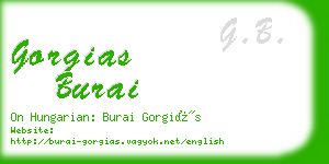 gorgias burai business card